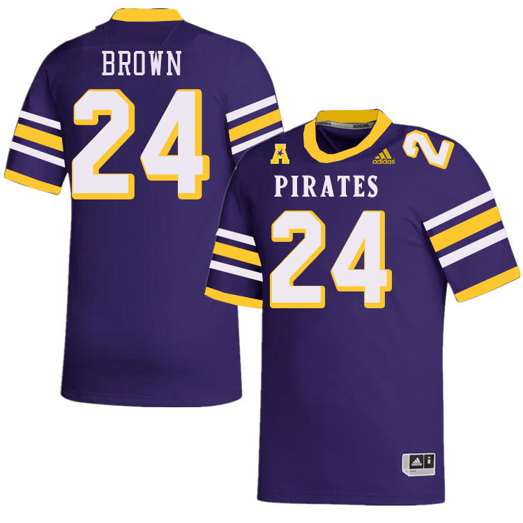 Men #24 TyMir Brown ECU Pirates College Football Jerseys Stitched-Throwback